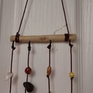 Hand Crafted Driftwood Seashell & Bead Wind Chime Home Decor Boho Nature Hygge