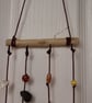 Hand Crafted Driftwood Seashell & Bead Wind Chime Home Decor Boho Nature Hygge