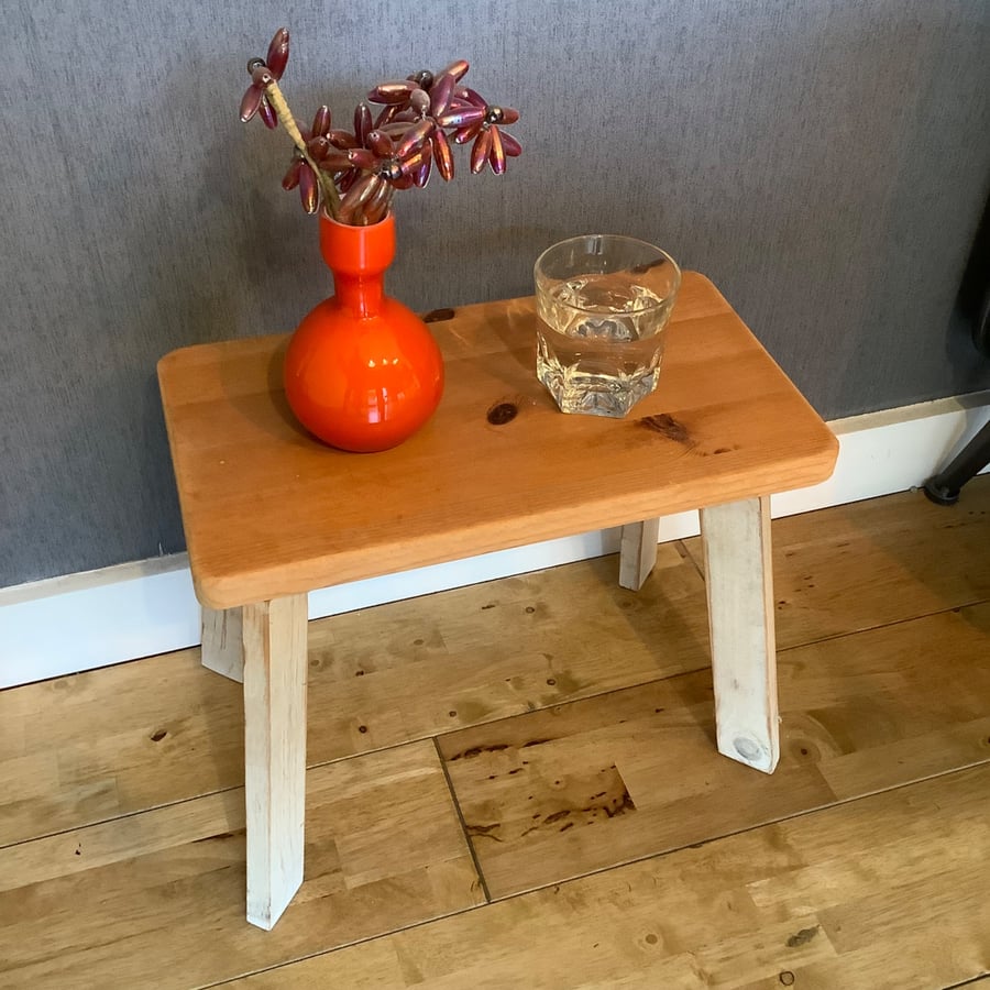 Solid Pine Wood Rustic Stool Seat or Table