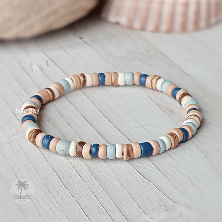  Coconut Wood Shell bracelet.