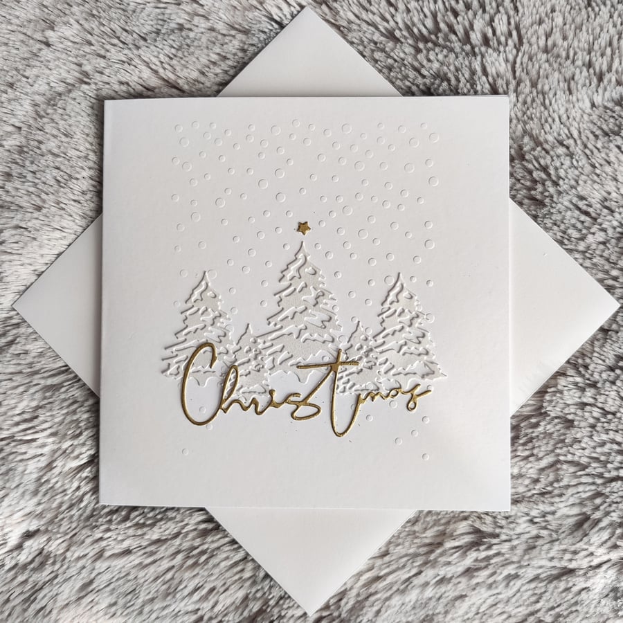 Christmas Card - White Trees