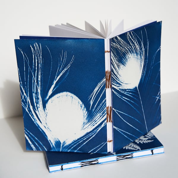 Handmade original cyanotype notebooks size A6 or 4.1x5.8 inches - SECOND
