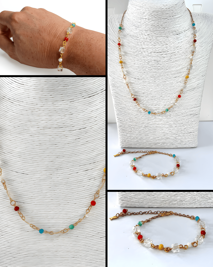  Jewellery Set, beads and chain