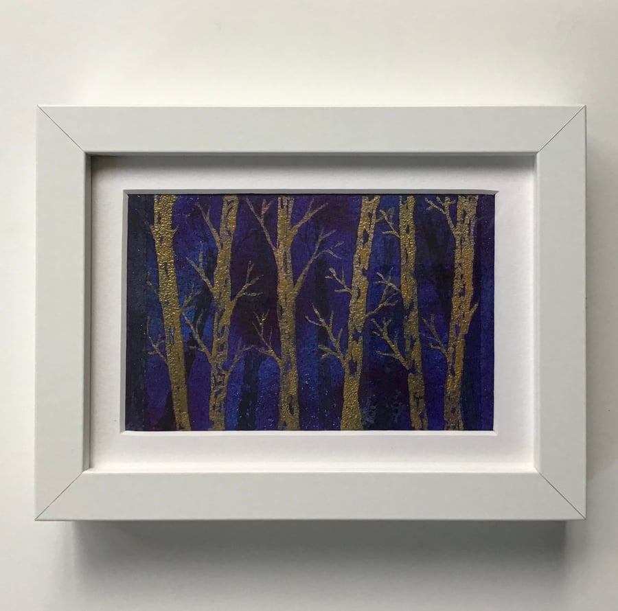 Winter Woodland framed original painting