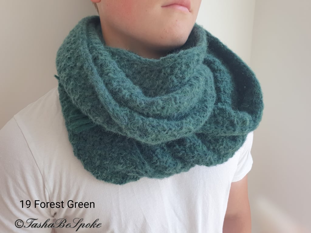 Hand knitted unisex scarf, Men alpaca knit scarf