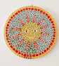 Smiling Sun Mosaic Wall Art - Image 1