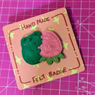Handmade Frog and Strawberry pin