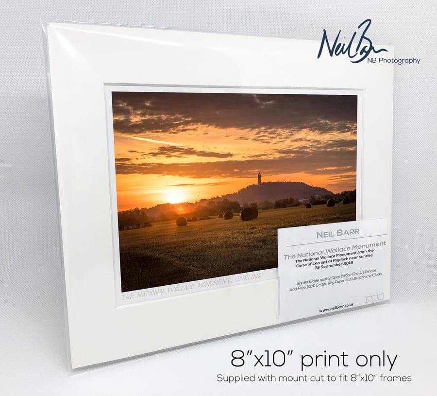 The National Wallace Monument, Stirling, Scotland - A5 (10" x 8") Unframed Print