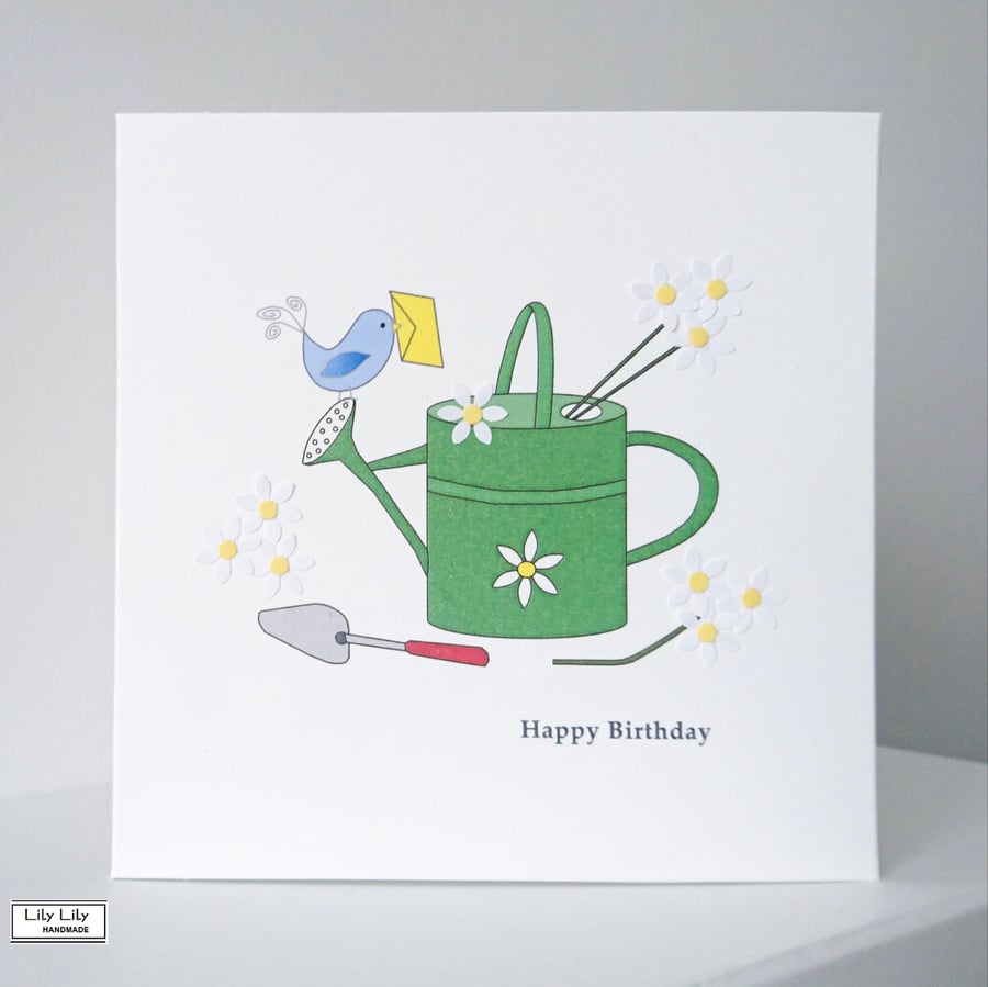 Birthday Card - Garden Watering can