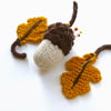Pincushion, knitted acorn pincushion, pin tidy, needlework gift
