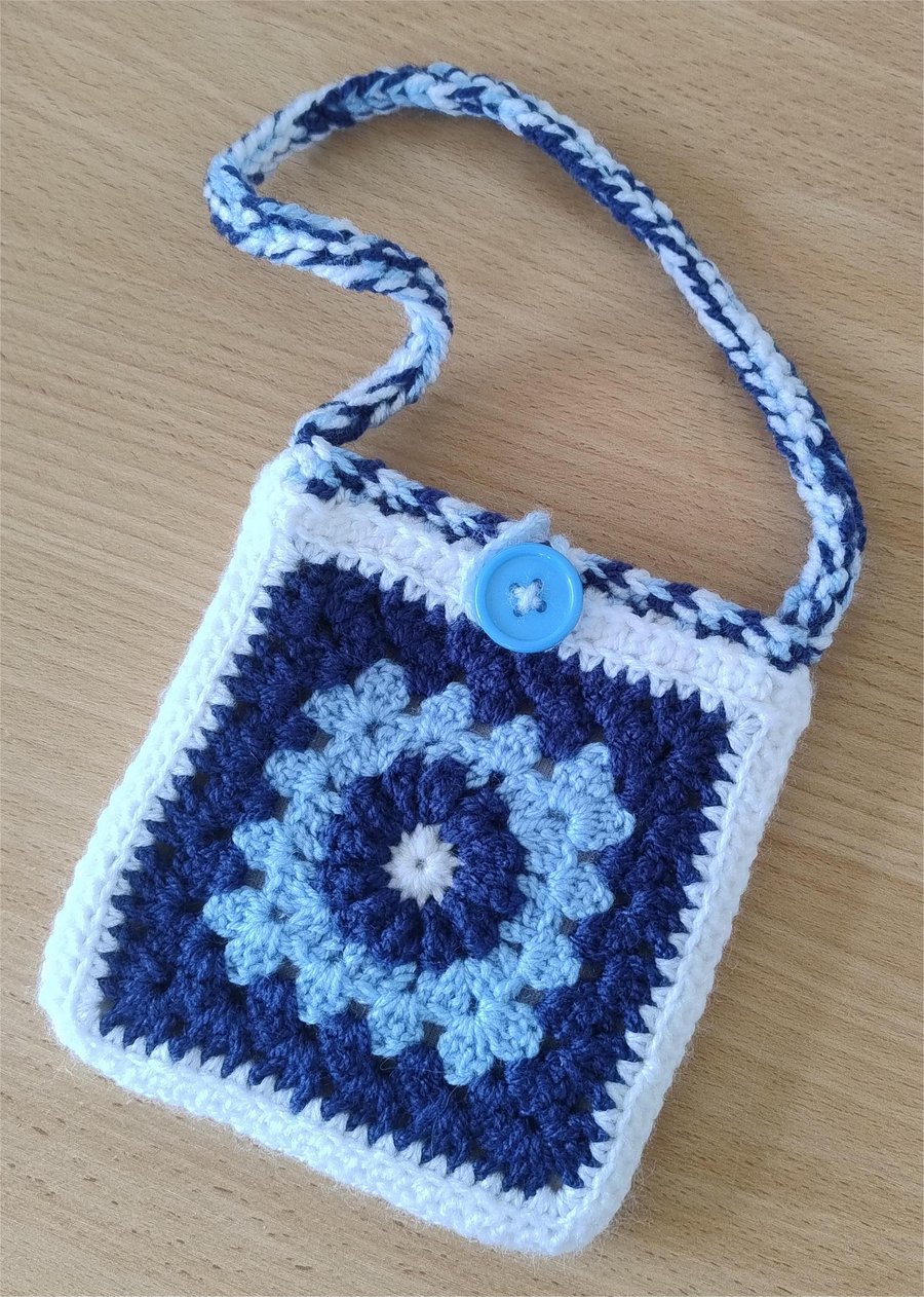 HAND CROCHET SMALL PURSE - GRANNY SQUARE