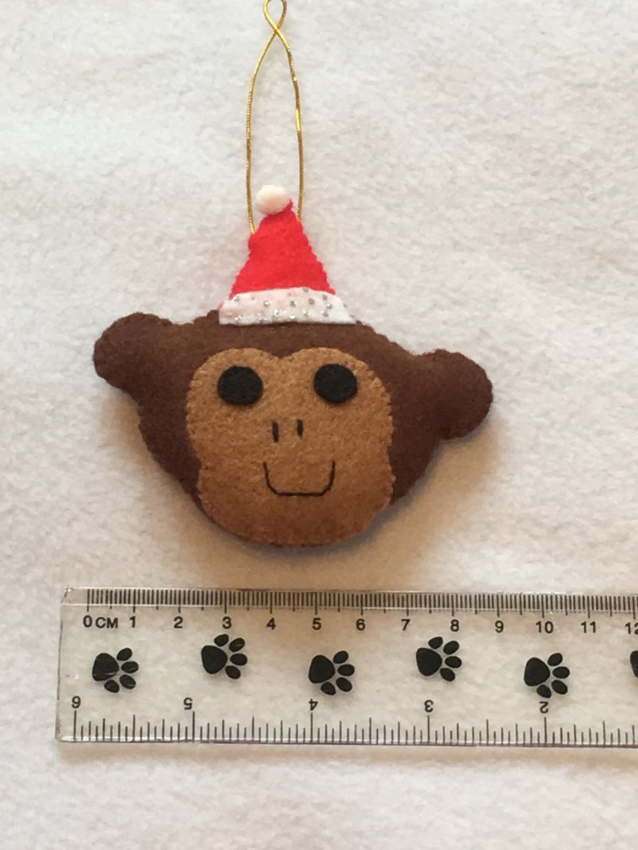MONKEY - Hanging Christmas Decoration - Ornament