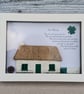 Handmade Framed Irish Cottage with Irish Blessing 
