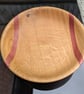 Handmade Oak, Purple heart & Lacewood Wooden Bowl, small fruit bowl - Image 4