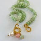 Pale green Aventurine necklace 
