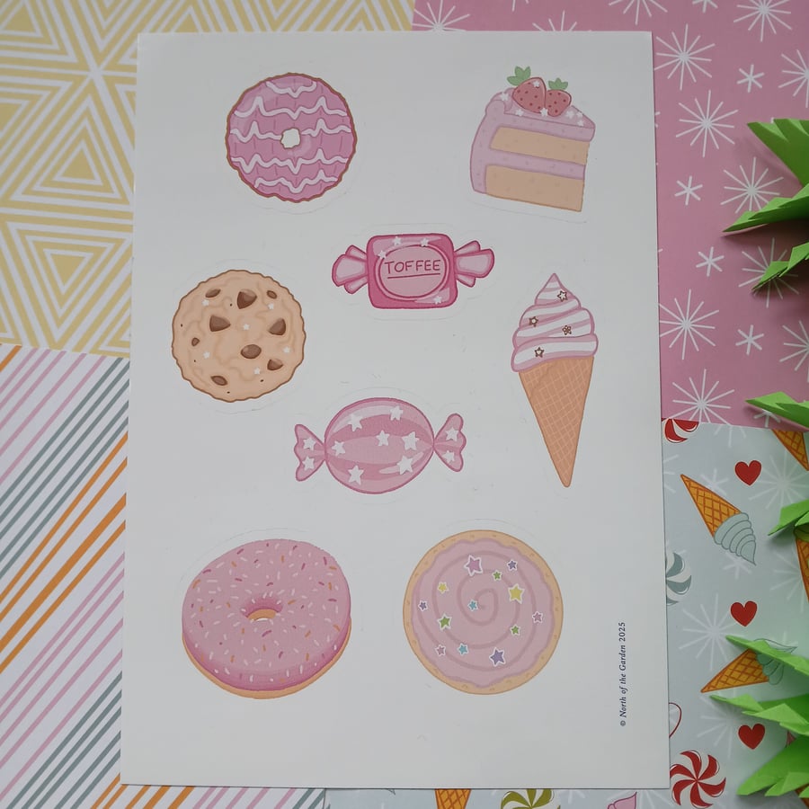 Sweet Treats A5 Sticker Sheet