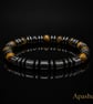 Handmade Tiger Eye & Hematite Men’s Bracelet – 19 cm – 8 mm – Any Size Available