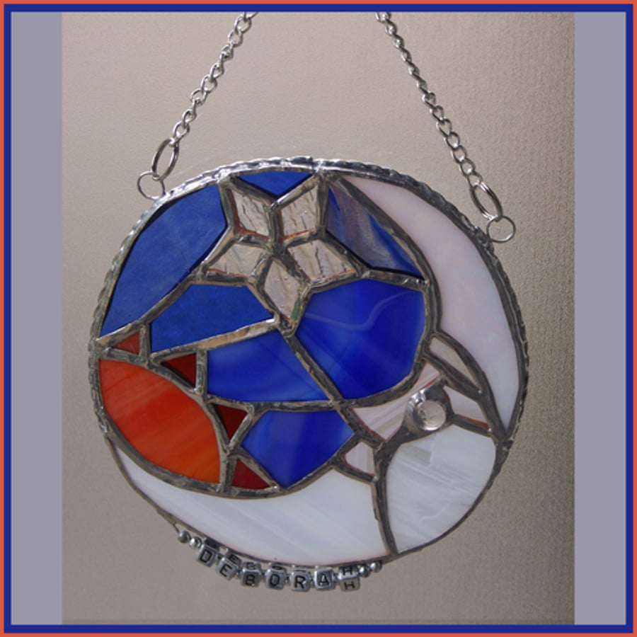 *Reserved for Angela* Sun, Moon and Star Suncatcher