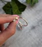 Sterling Silver Smooth Hoop Earrings - Medium Size - JBJ1104 - Image 4