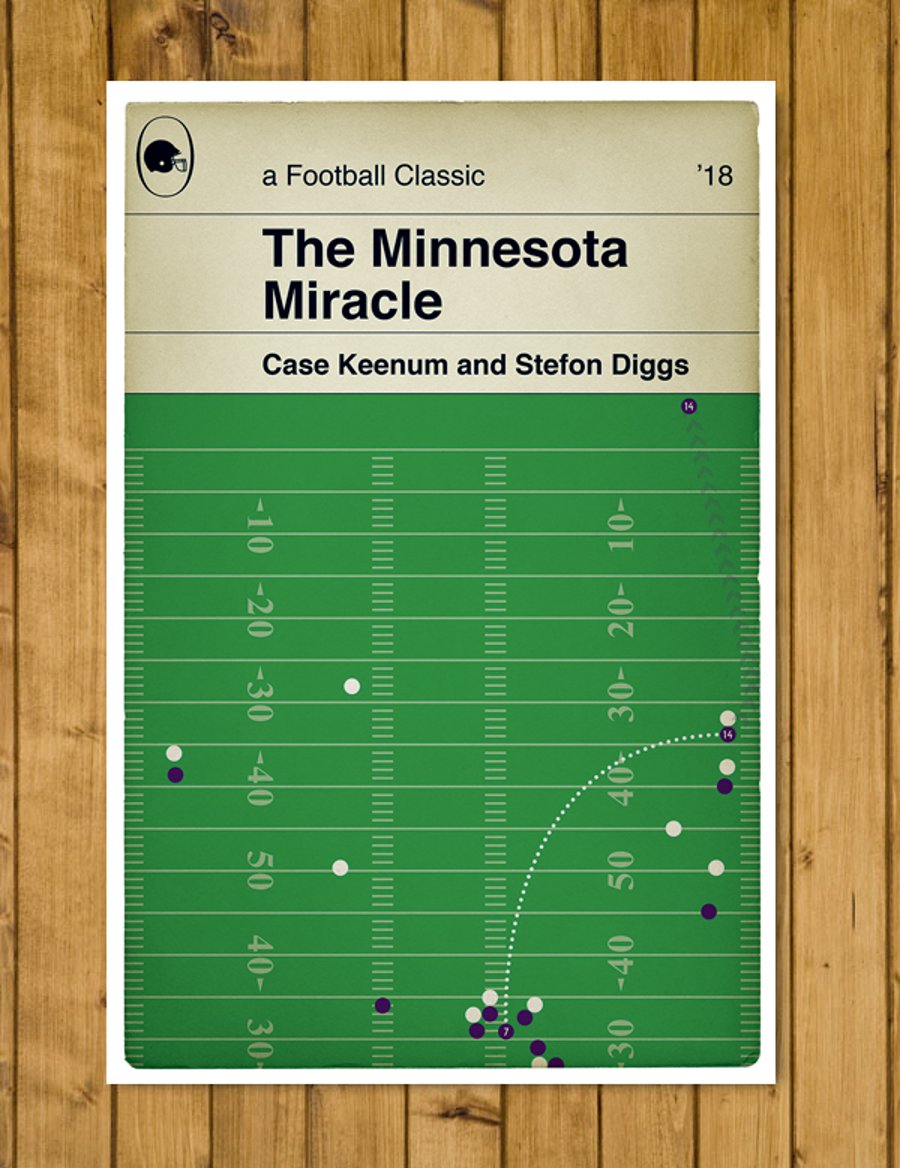 Minnesota Vikings - The Minnesota Miracle - Stefon Diggs - Various Sizes