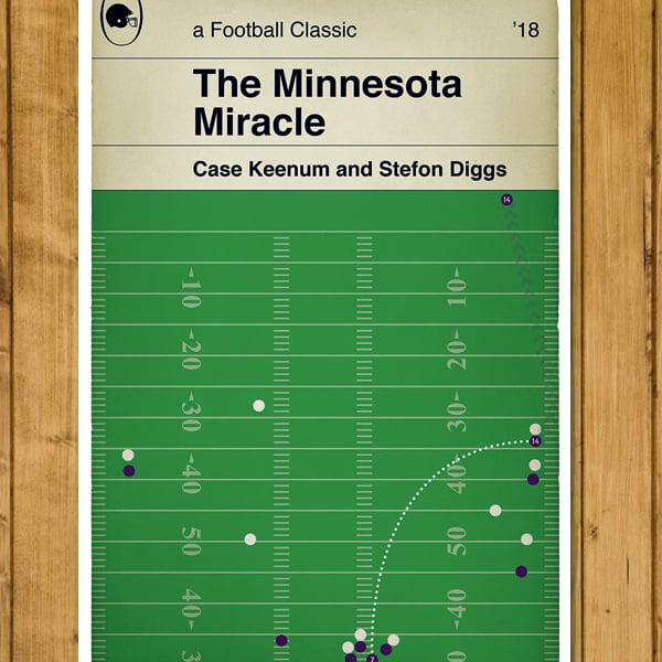 Minnesota Vikings - The Minnesota Miracle - Stefon Diggs - Various Sizes
