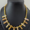 SALE yellow stone necklace