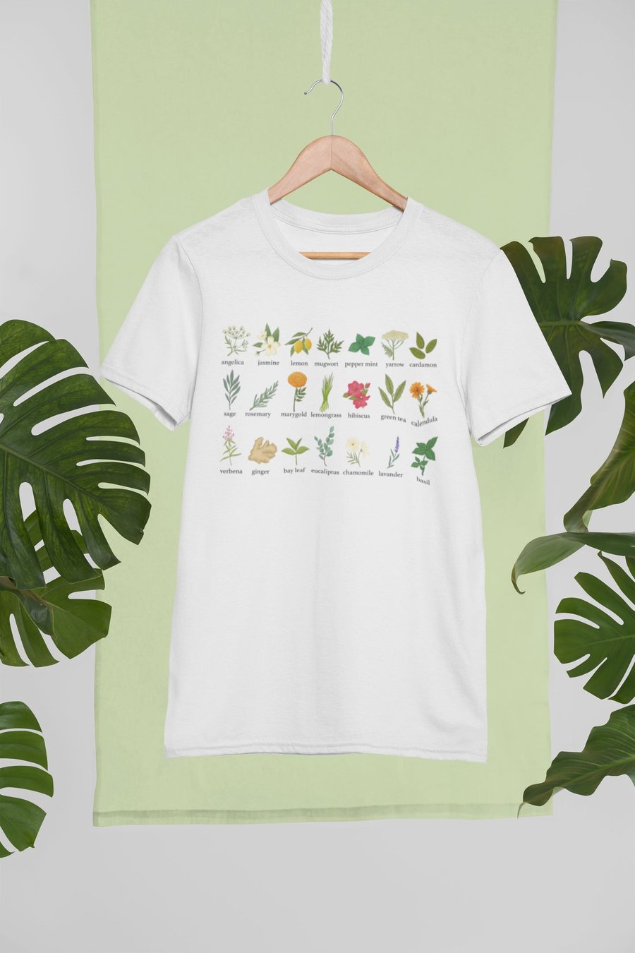 Wild herbs T shirt, Handmade T shirt, Crazy plant lover T shirt