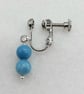 Larimar Drop Earrings with CLIP Ear hooks for non-pierced ears - Image 2