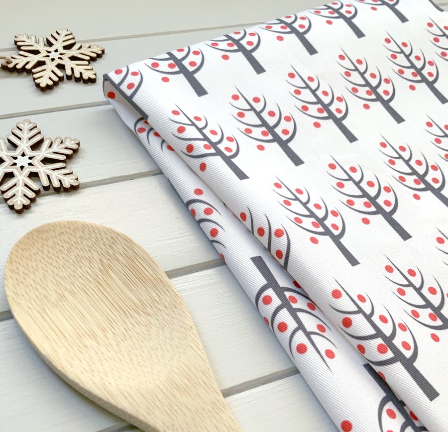 Christmas Scandi Trees Tea Towel - Seconds Sunday