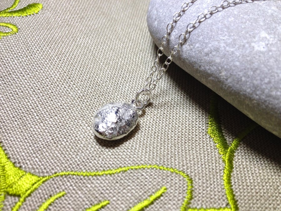 Sterling Silver Nugget Pendant