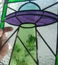 Stained Glass UFO Window Hanging - Image 5