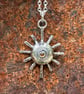 Summer Solstice Pendant with Carnelian Cabochon