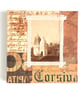 Original Vintage Ephemera Collage on Wood Panel, 12x12cms, Free UK Postage (195)