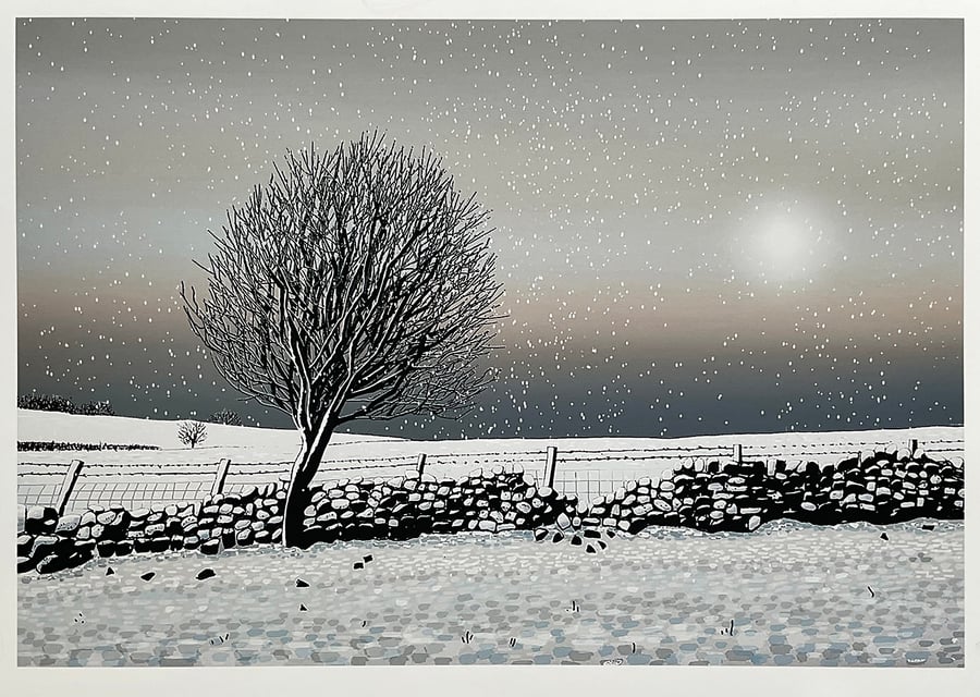 'Snow Tree' digital giclee print