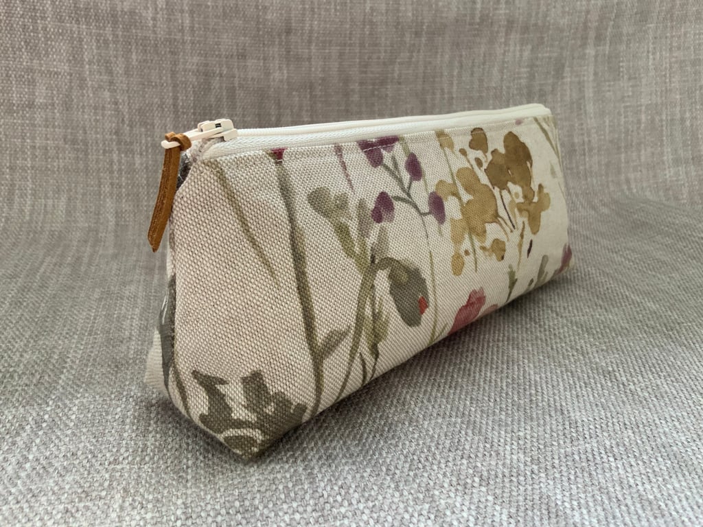 Pencil Case, Brush Case, Cosmetic Bag, Zipped Purse, Mothers Day Gift
