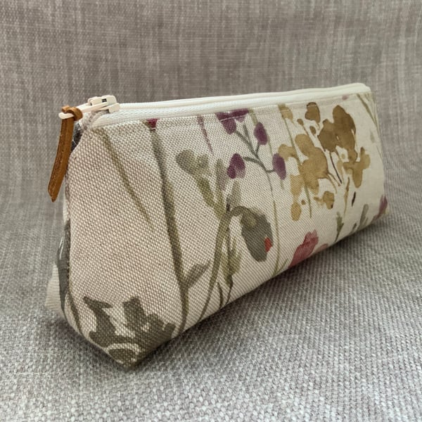 Pencil Case, Brush Case, Cosmetic Bag, Zipped Purse, Mothers Day Gift
