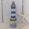 Perfectly Imperfect Lighthouse - Handmade Wooden Decoration 