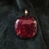 Handmade glass cabochon pendant - Royal Blood
