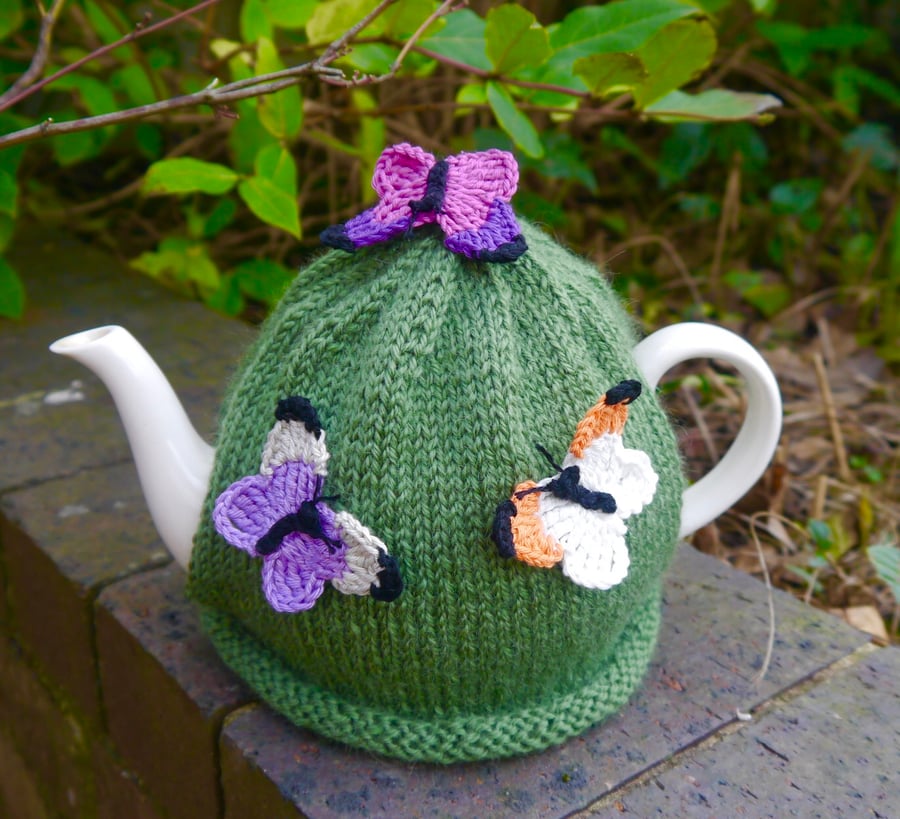 Green Butterfly Tea Cosy 