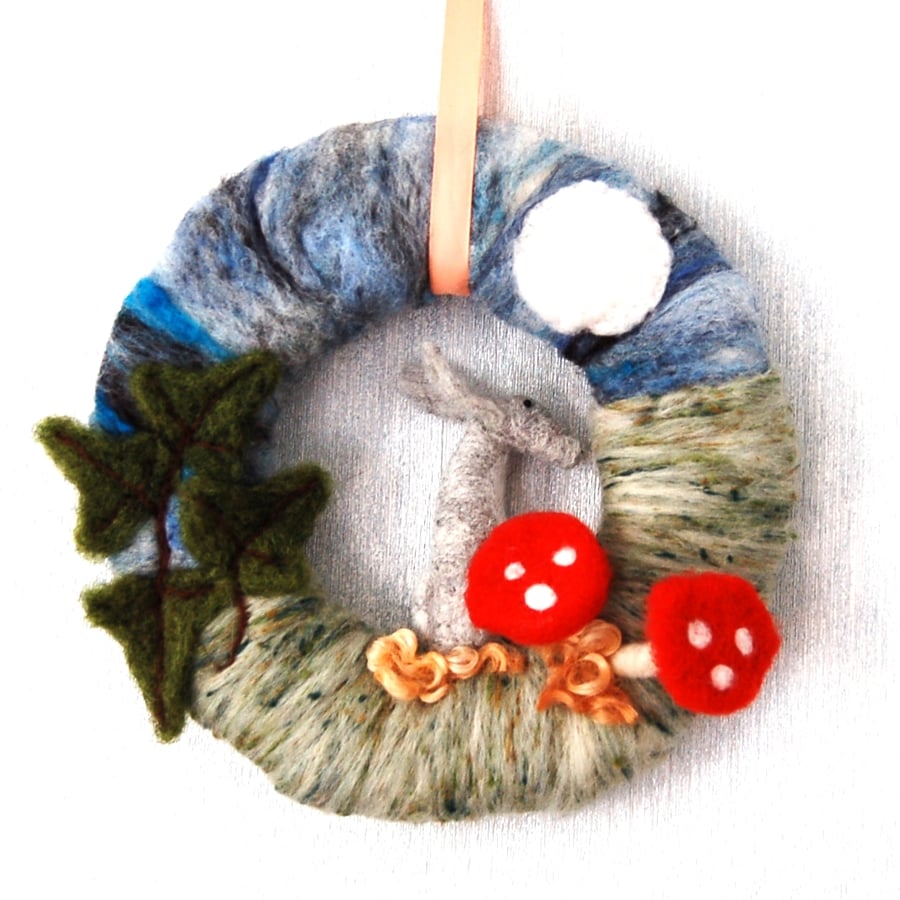 Nursery decoration - moon gazing hare - nursery wall hanging