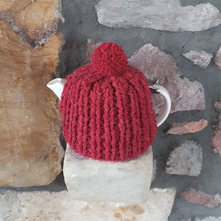 Tea Cosy, Cozy, Tea Pot Cover, Suki, For Life Compatible, Hand Knitted, Stump