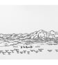 All The Malvern Hills. Signed and annotated with names and heights of each hill
