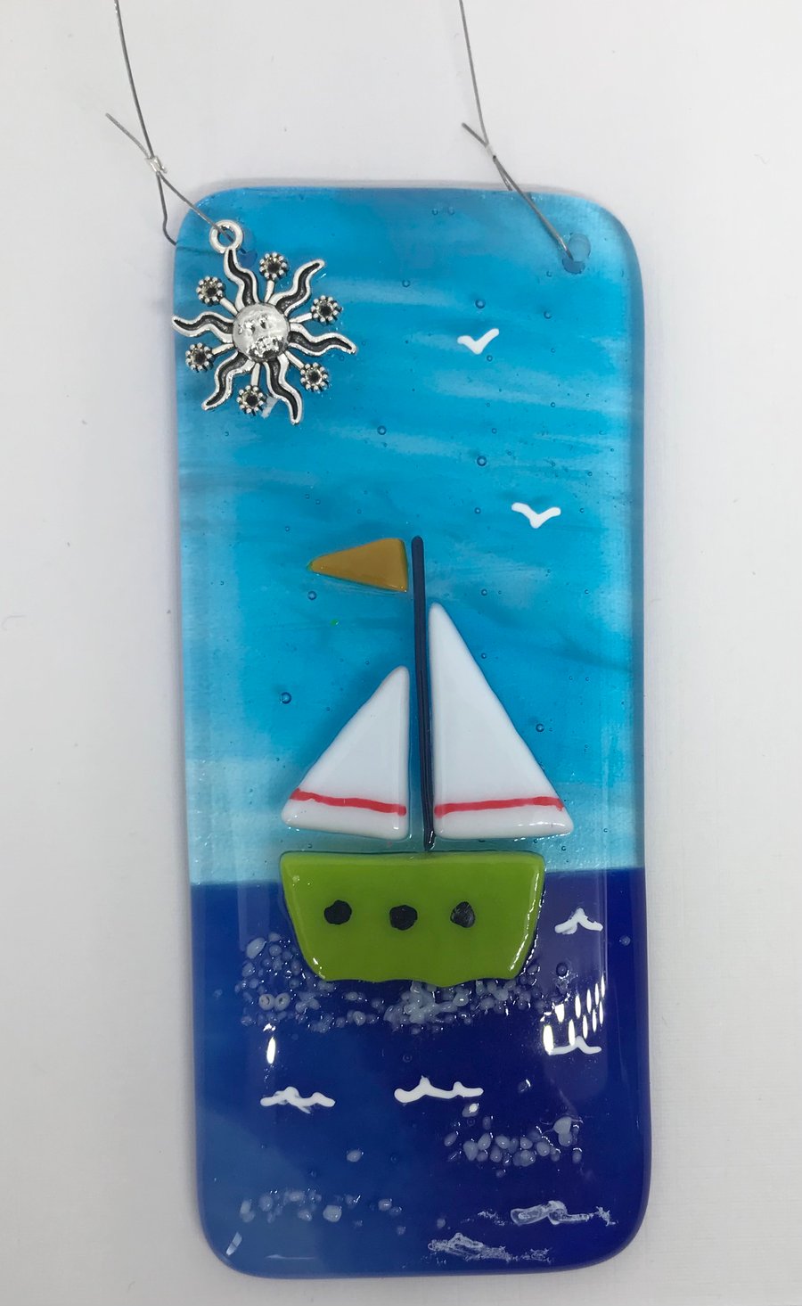 Fused Glass Boat Decoration 