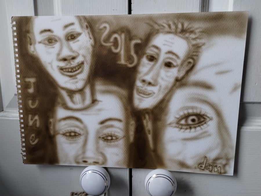 air brush doodle faces