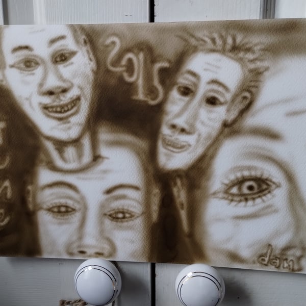 air brush doodle faces