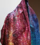 Silk hand dyed scarf, shawl or wrap - rainbow - Image 7
