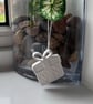 White Ceramic Style Christmas Tree Ornaments Set of 8 - Festive Decor - Image 9