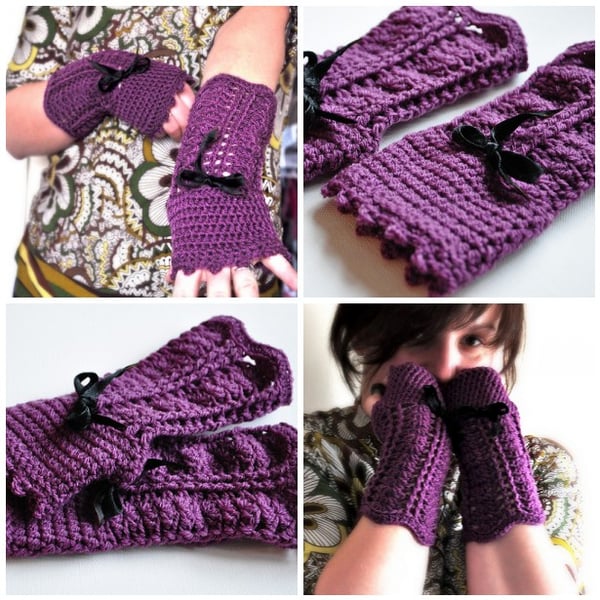 Pattern - Romantic Fingerless Gloves (pdf file)