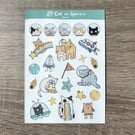 Cat Stickers, Cute Kitty Planner Stickers, Cat Diary Stickers, Cat Journal Stick