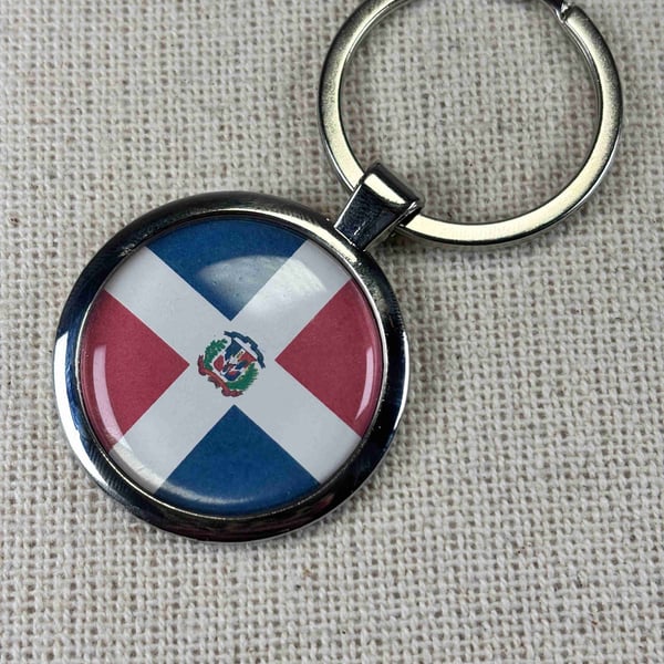Dominican Republic Flag Keyring